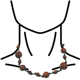 Beaded 2 colours neckpiece