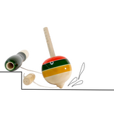 Onion stick thread spinning top