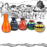 Small Painted vase (set of 5)