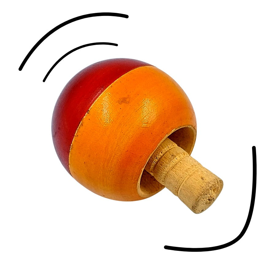 Mexican Trompo Spinning Top - Traditional Wooden Toy