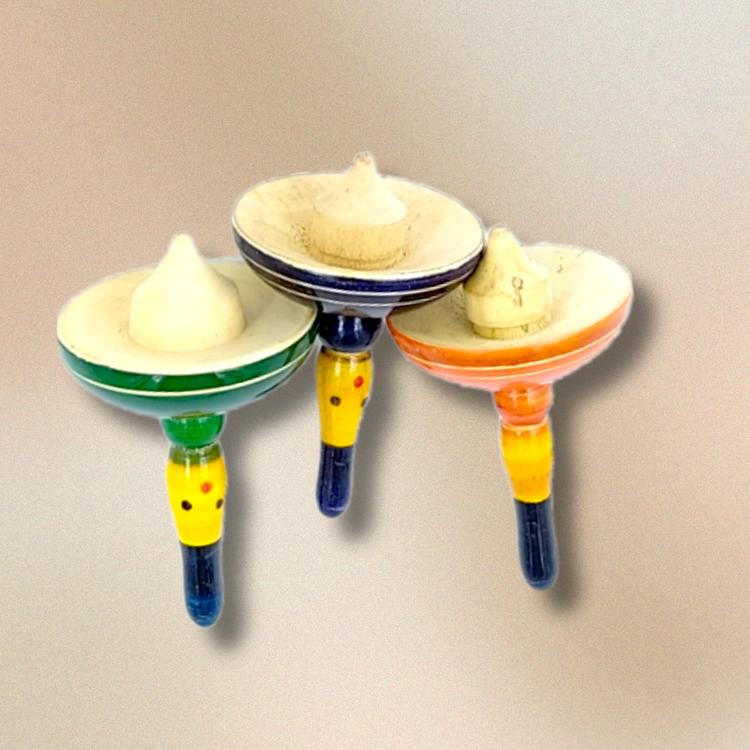 Lattu Chata - umbrella spinning top (set of 3)