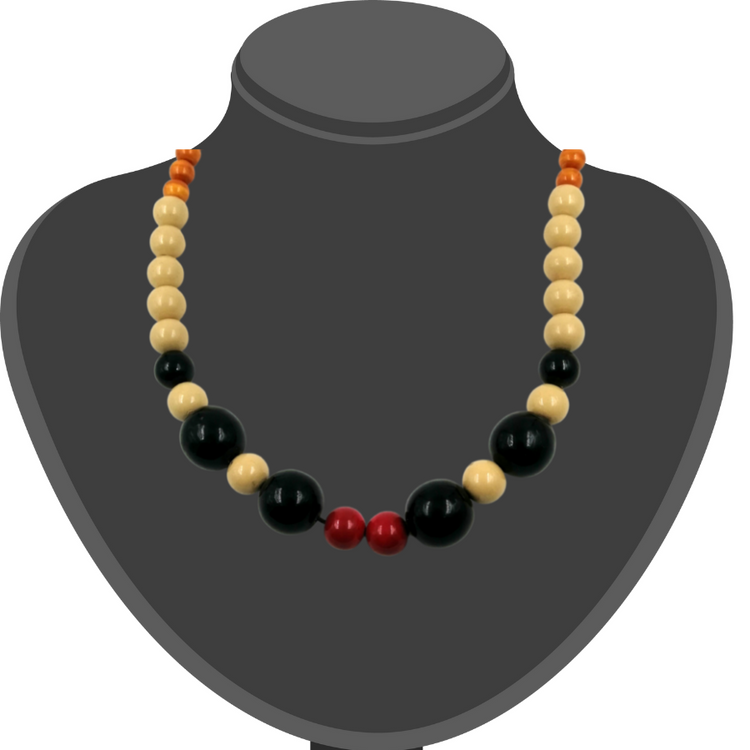 Multicolor beaded neckpiece